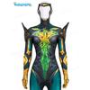 Superhero Phoenix-Themed Bodysuit for Women Personal Cosplay Outfit for Comic & Game Fans