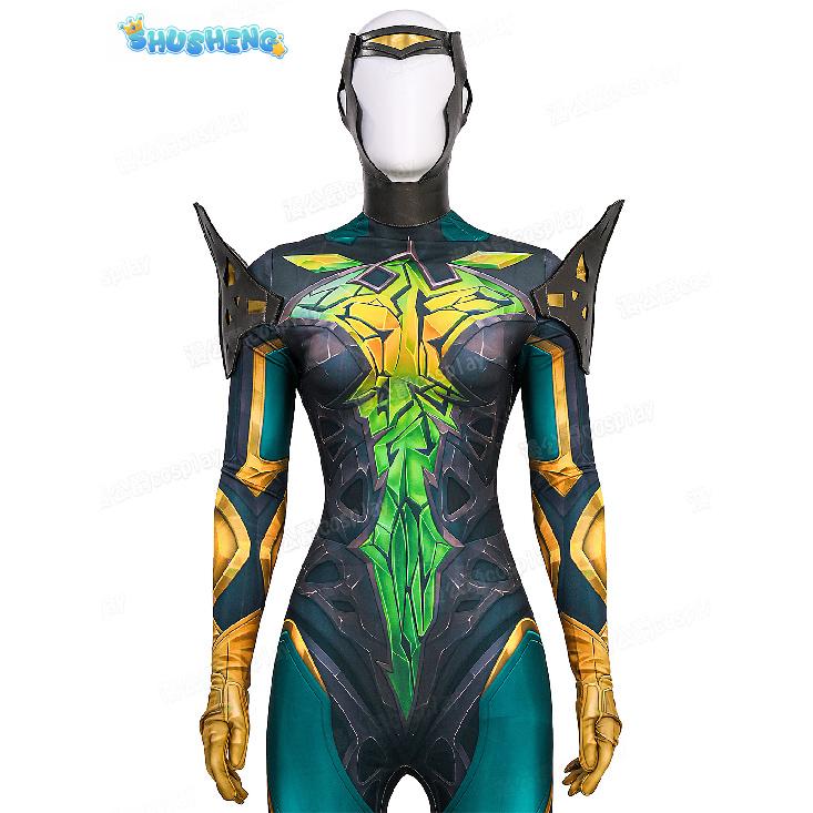 Superhero Phoenix-Themed Bodysuit for Women Personal Cosplay Outfit for Comic & Game Fans