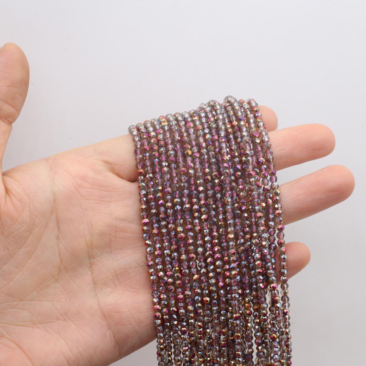

Намистини зі шпінелі з двома нитками, 3 мм, грановані намистини з натурального каменю, розпірні намистини для виготовлення ювелірних виробів своїми руками Намиста, браслети, аксесуари, вишивка бісером, довжина 38 см 2Strand/3mm