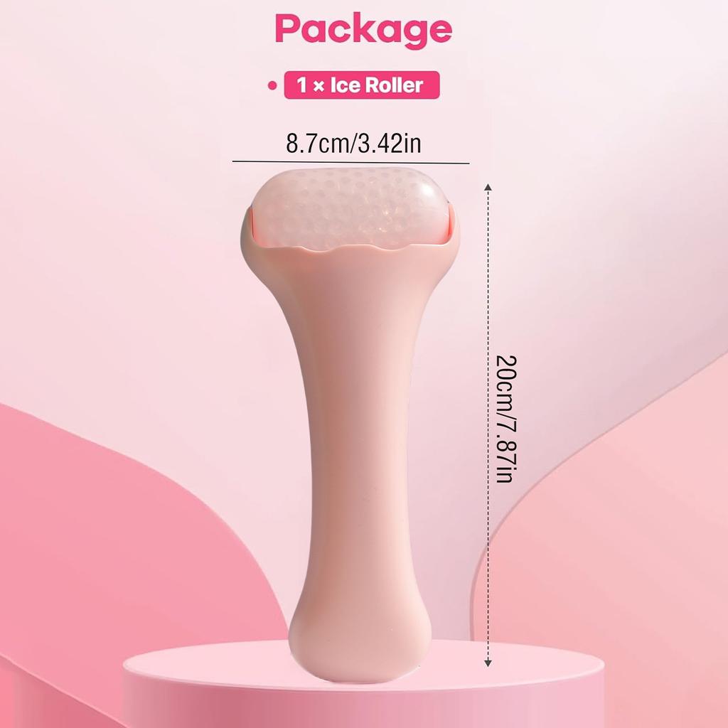 PE Gel Ice Roller Face Icing Tightening Cold Therapy Massage Roller Shrink Pores Skin Calming Relieve Sunburn & Reduce Swelling