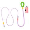 New hot selling colour dog leash dopamine walking pet p-leash, large, medium and small dog colour gradient leash dog poop bag.