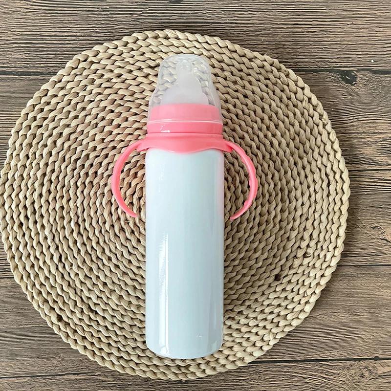 

Сублимационная заготовка кружка 8 унций DIY сублимационный тамблер из нержавеющей стали бутылочка для детского молока с двойными стенками с вакуумной изоляцией бутылка для воды подарок 8oz розовый