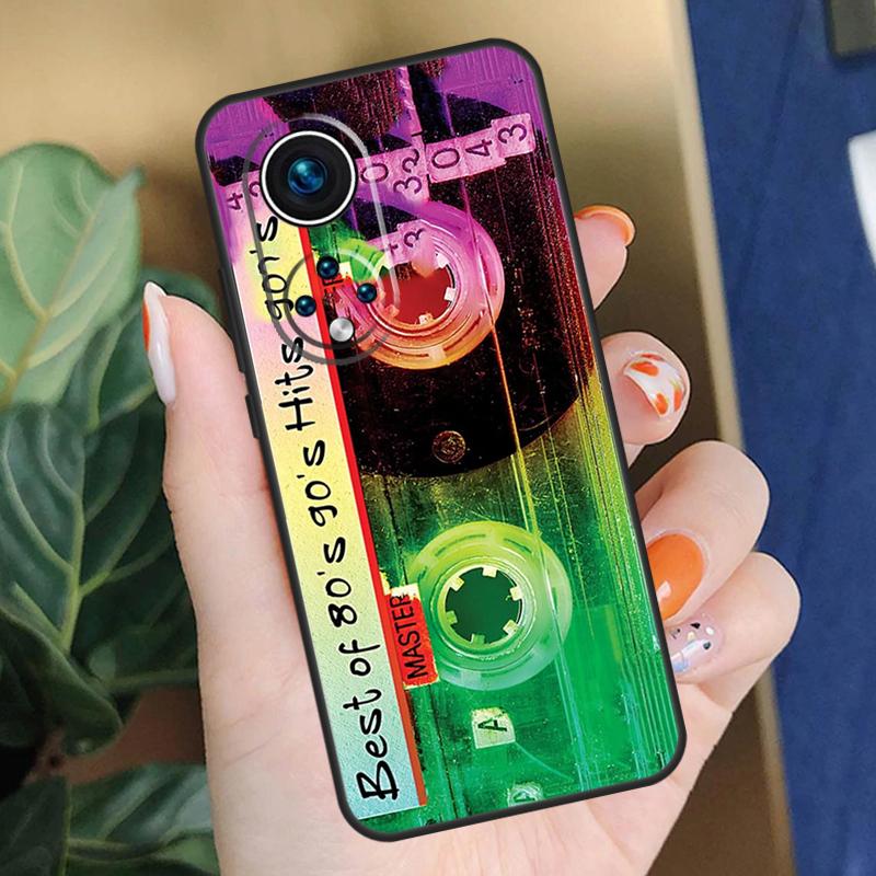 90s Retro Cassette Tape Case For Honor X9c X9b X8b X9a X8a X8 X9 50 70 90 Lite Honor 200 Pro Magic 7 5 6 Lite Cover