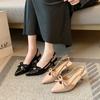 Ladies' French Style Pointed High Heels, New Commuter Toe Sandals, Widened Oversized Women's Shoes