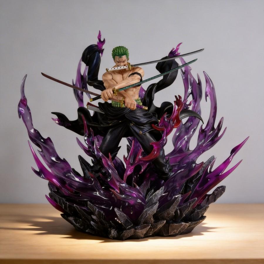 One Piece Zoro Roronoa Action Figure 29cm New Tianhui Statue GK Anime Model Decoration Gift Collectible Toy