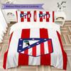 Atletico Madrid Pattern Bedding,Quilt Set Quilt Cover Pillowcase Home Birthday Gift(1 * Duvet Cover + 2 * Pillowcase, Without Core)_lx