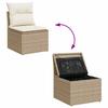 Vidaxl 9-Cz. Garden Furniture Set With Cushions, Beige, Poly Rattan