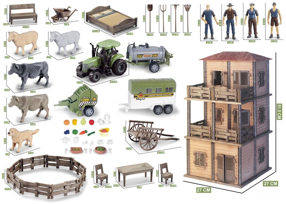 Animal Farm - 311 Piece Creative Set, Realistic Figurines!