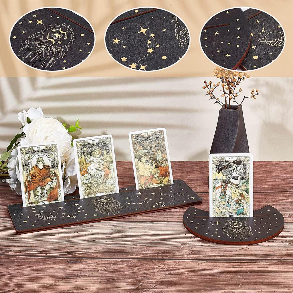 Tarot Kartenständer Halter Holz Tarot Altar Halterung Display Sitz Hexe Divinations Werkzeug Karten Orakel Kartenhalter Kartenhalter