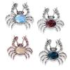 Korean Alloy Diamond Crab Brooch: Versatile Pin for Cardigans, Shawls, and Sweaters