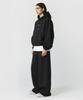 [Set] Small Slow And Soft String Oversized Hoodie + One-Pleat String Pants - Black