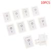 10Pcs 2Pin 21X15Mm Rocker Switch 6A/250Vac Power Switch On-Off Red Black White