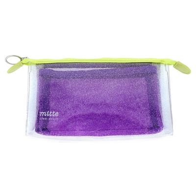 Stationery Clear Neon Violet X Lime S2331292 Sun-Star Pouch, Mitte, Glitter, Green,