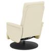 Massage Chair with Footrest Cream Faux Leather