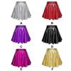 Women"s Metallic Pleated Skirt, Mini Skater Skirt-YuJia