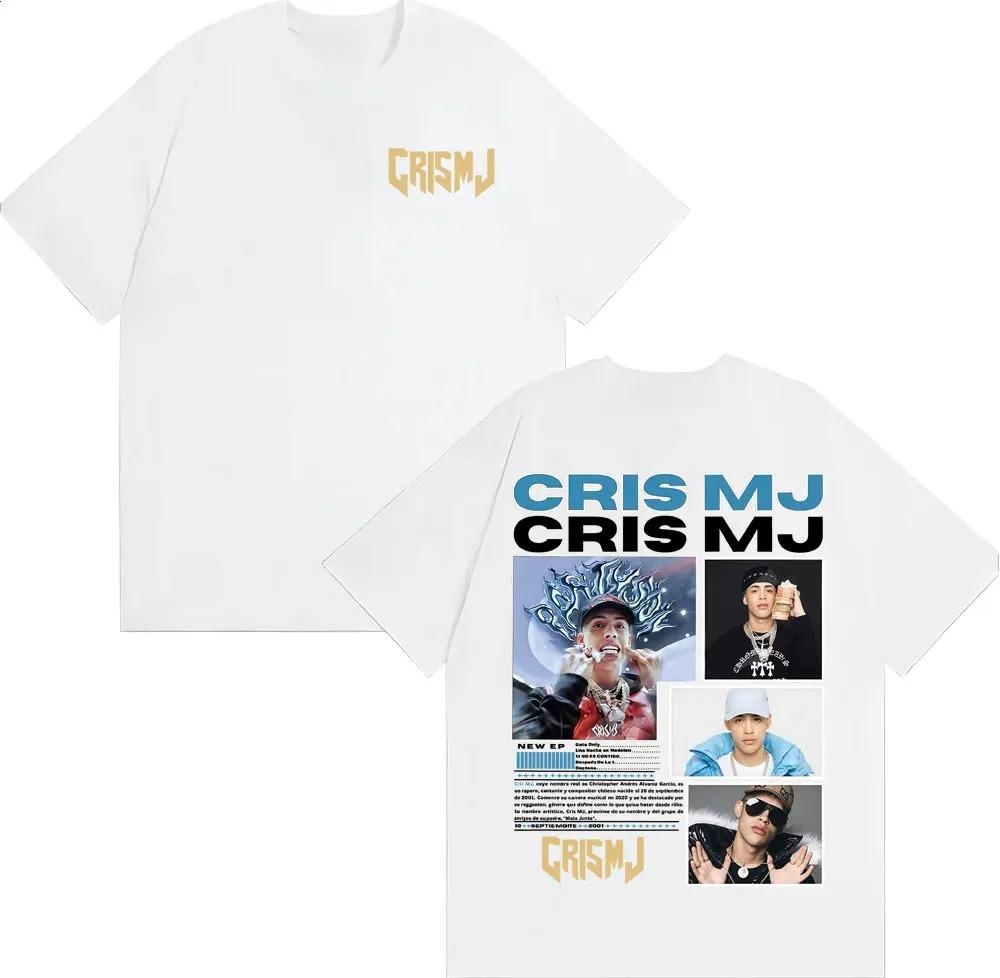 2025 Summer Rap Singer CRIS MJ Album Tour Cover New Hot-seling Men's Women's Retro 90s Hip-hop Street Casual Cotton T-shirt Y2k