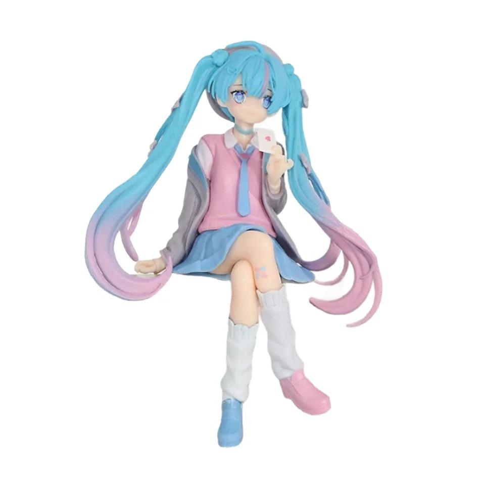 Anime Hatsune Miku Figure Model Cartoon Cute Tabletop Decoration Suitable For Car Dashboard Decoration Cute Holiday Gift