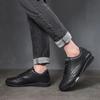 Schuhe Herren neue Reiseschuhe Weiche Sohle Lederoberfläche trendige Freizeitschuhe Mode und leichte Herren-Sportschuhe