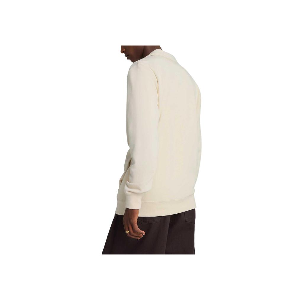 Puma Bequeme einfarbige Herrenjacke mit Buchstabenlogo-Print, lässiges Polo-Langarm-Jacket, Off-White 687602-87