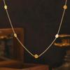 Elegant European & American Ins Style Small Flower Clavicle Necklace, 18K Gold-Plated Titanium Steel, Niche Design for Women