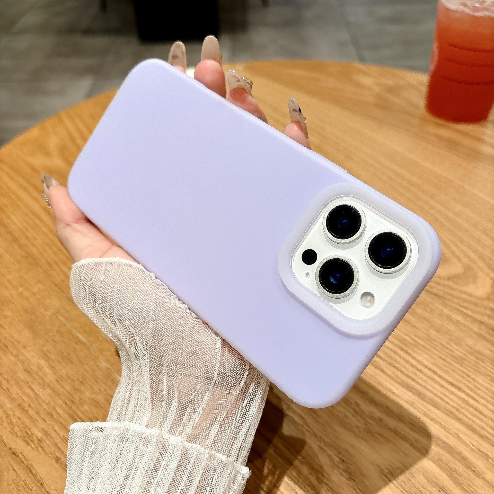 

Подходит для iPhone 16 Желейный жидкий силиконовый чехол для мобильного телефона Кнопка фото Apple 15 Однотонный Большое отверстие 14 Защитная крышка iPhone12proMax