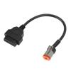 Motorcycle 4Pin To 16Pin OBD2 Diagnostic Cable Code Reader Convertor Scanner Adaptor 12?24V