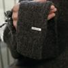 MOIFAIRE Wool  KNIT MUFFLER / CHARCOAL