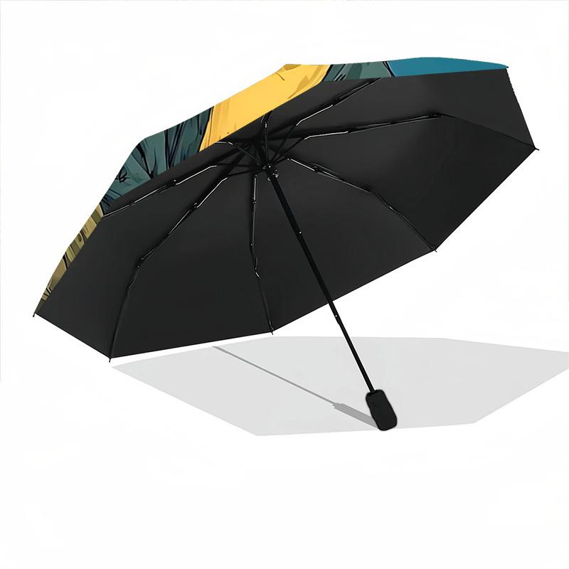 1pc ScoobyDoo Mystery Solvers Automatic Folding Umbrella - Compact 8-Rib Design, Durable Plastic & Iron, 059