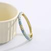 Gold Plated Enamel Bangle Bracelet Retro Light Luxury Flower Enamel Bangle  Traditional Chinese