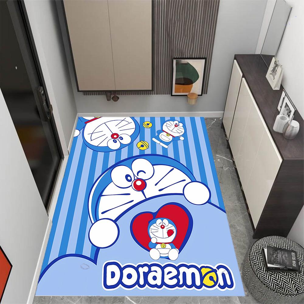 Doraemon Adventure Themed Anti-Slip Rugs - Polyester Home Decor, Suitable for Bedrooms, Living Rooms, Doorways, Studios, and Decorations
