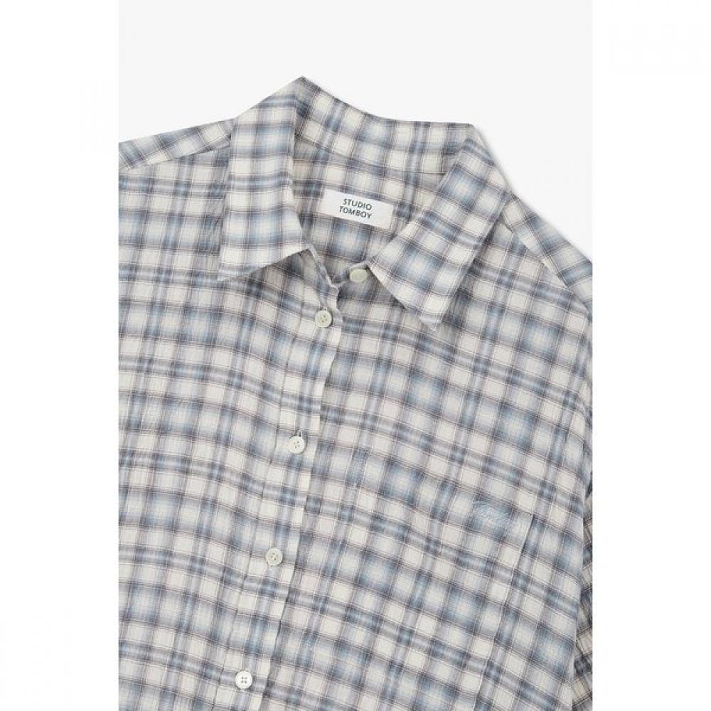 STUDIO TOMBOY Overfit Check Short Sleeve Shirt  9176221989 
