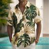 Men's Palm Leaf Coconut Palm Tropical Plants Hawaiian Shirt Tropical Shirts Aloha Shirt Short Sleeve