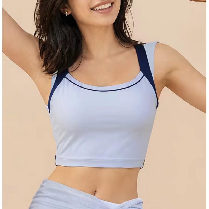 Womens Tennis Skirt Set Sleeveless Sportswear Running Gym Yoga Badminton Outdoor Fitness