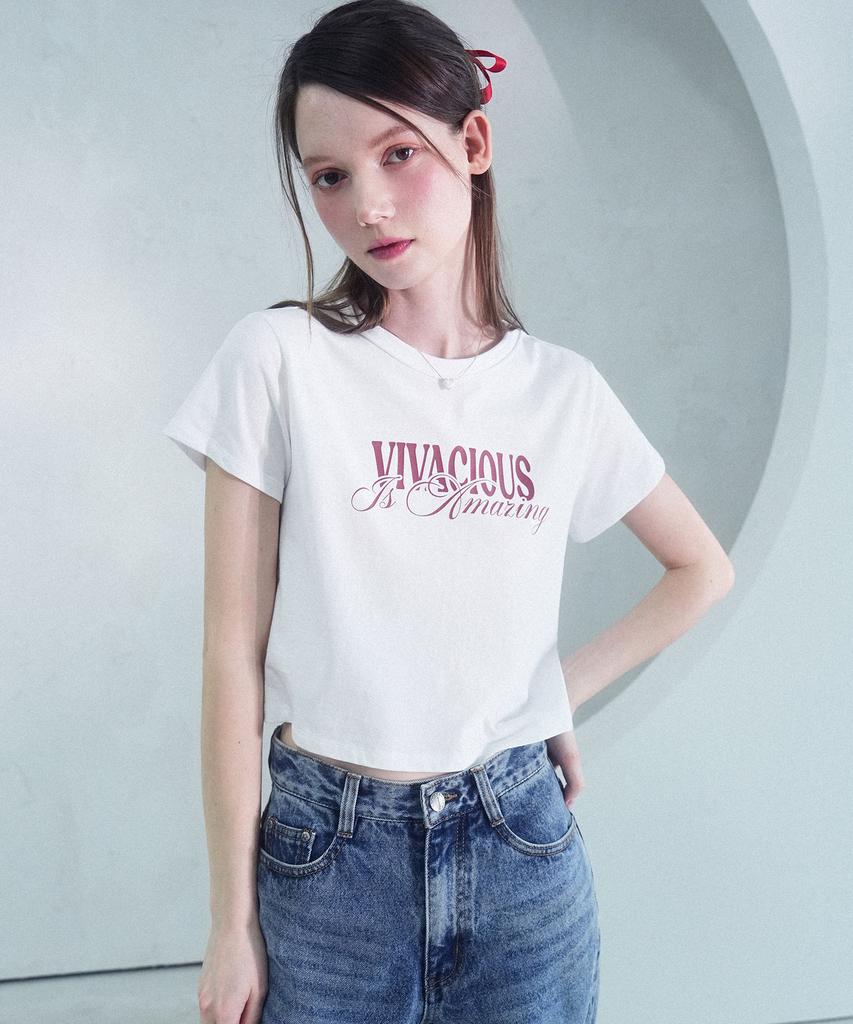 VIVACIOUS Chill Crop Tee White