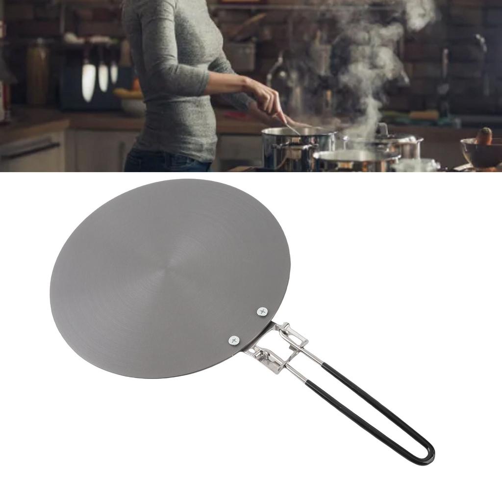 Ht Conduction Plate Aluminum Alloy Stove Top Ht Diffuser Reducer Flame Guard Simmer Plate with Detachable Handle for Kitchen
