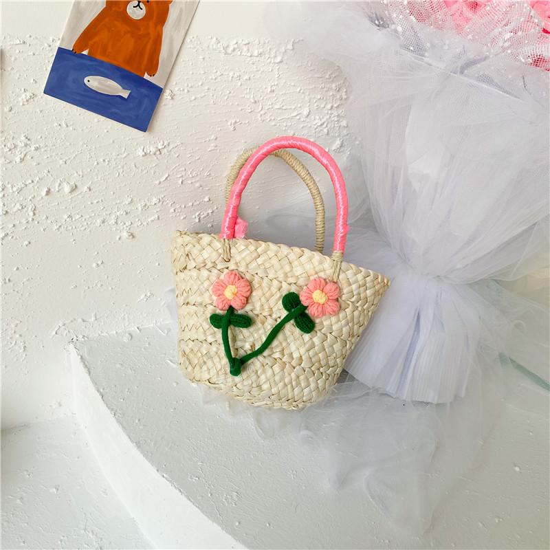 

Fashionable Children s Beach Bag In Cute Floral Design Ideal For Summer Fun рожевий