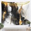 Grey White Marble Tapestry Metallic Marble Tapestry For Bedroom Medium Bronzing Stone Pattern Wall Tapestry Modern Abstract Art