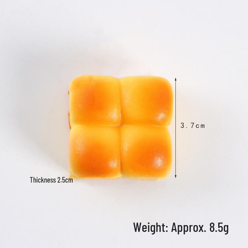 Mini Bread Keychain: Croissant & Pineapple Bun Squeeze Toy