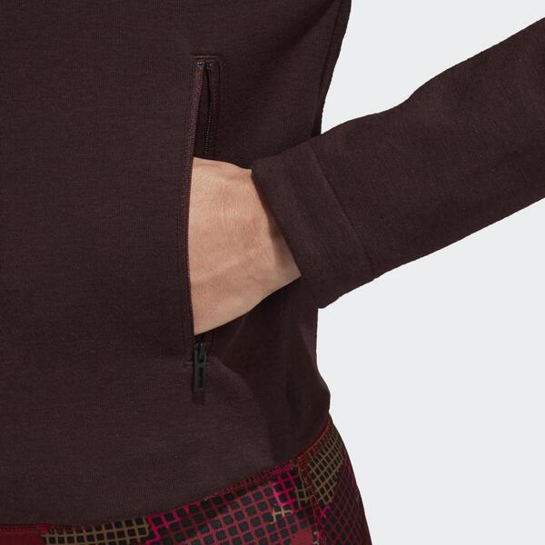 Adidas Stella McCartney Comfortable Soft Solid Color Jacket Women Jackets Night-Red Black CZ8999