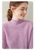Women's Slimming Cashmere Sweater: Autumn/Winter Loose Knit Base Layer with Half-High Neck