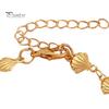 Lightweight Metal Chain Jewelry Gold Boho Ocean Bracelet for Women, Minimalist Mini Scallop Versatile Alloy Wristband Shell Bracelet, Summer