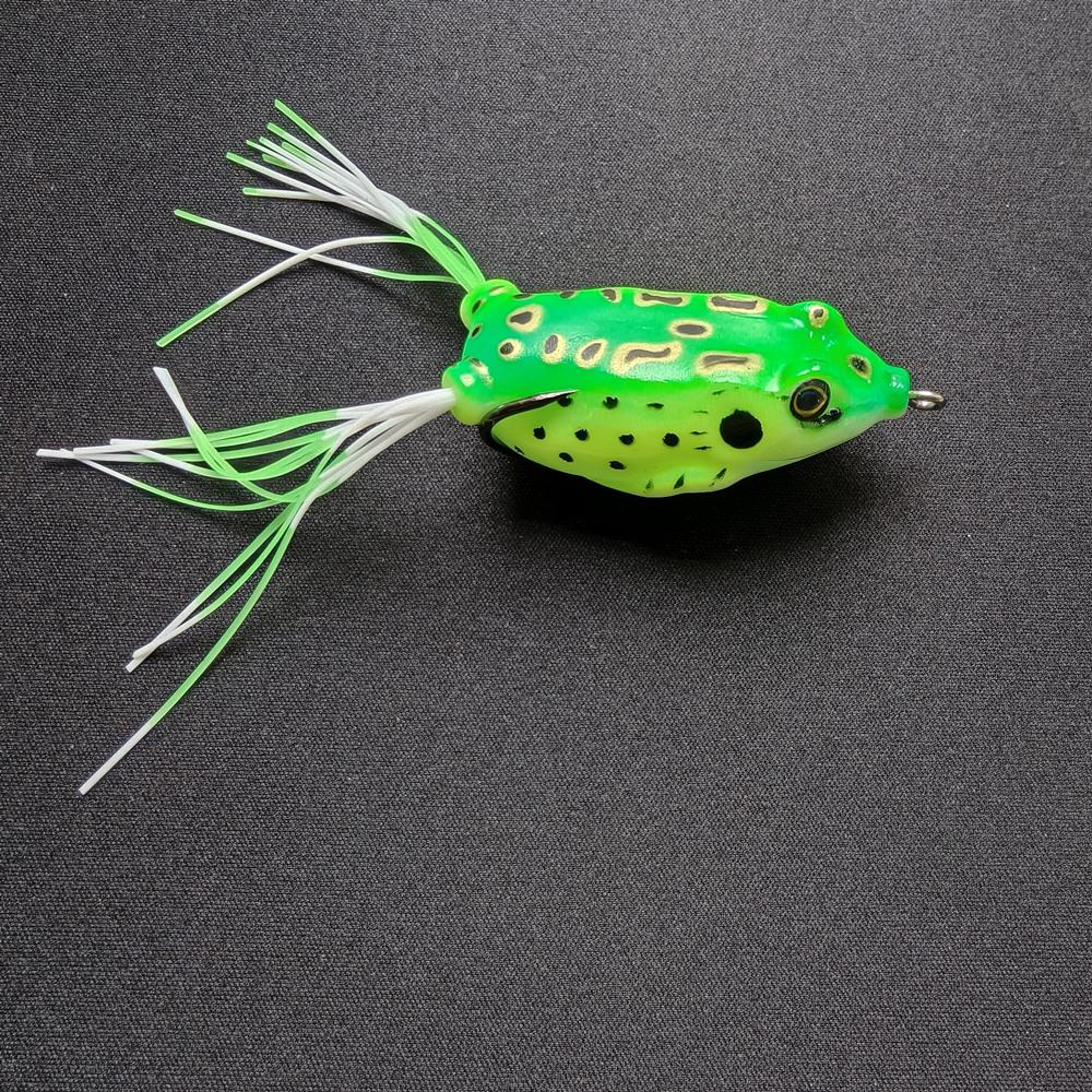1Pc Topwater Frog Lure Bass Trout Fishing Lures Realistic Prop Frog Soft Swimbait Floating Bait