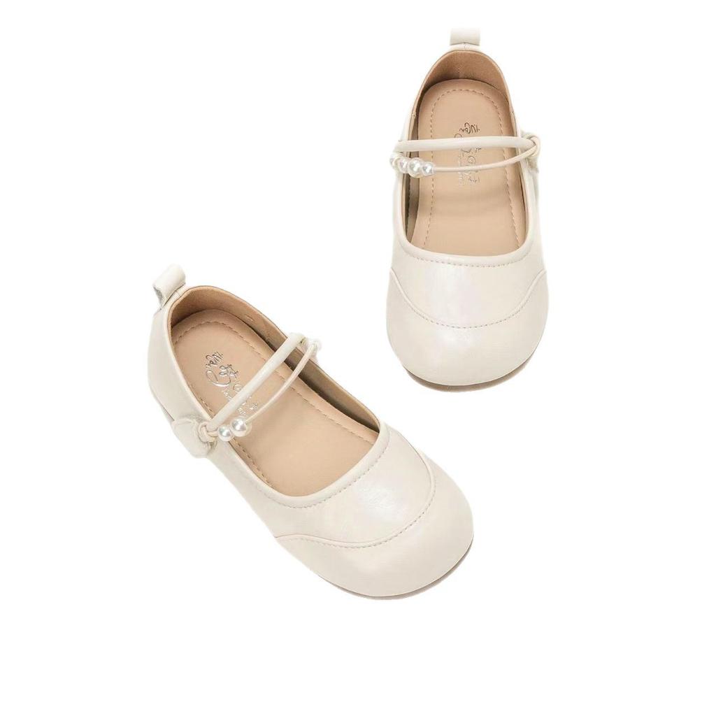 Girls' Leather Shoes Spring and Autumn New Children's Princess Shoes Girls' Soft Sole Flats Fashion silver Girls' Leather Shoes