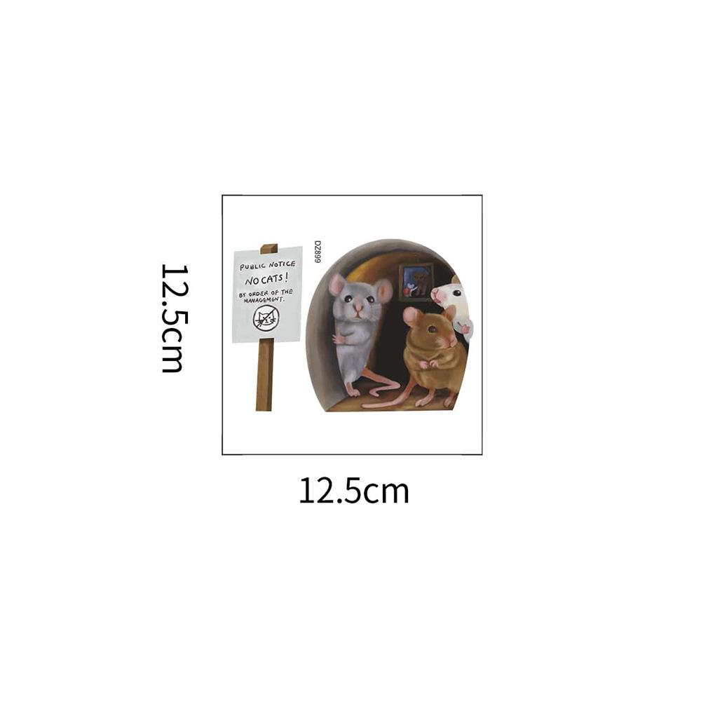 

Cartoon Cute Simulation Mouse Hole Diy Bedroom Living Room Home Beautification Decorative Wall Self-Adhesive Sticker