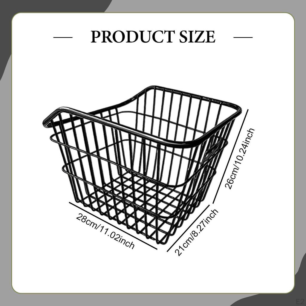Basket Rear Bike Carbon Steel Convenient Easy To Install Multipurpose Cycling Accessory for