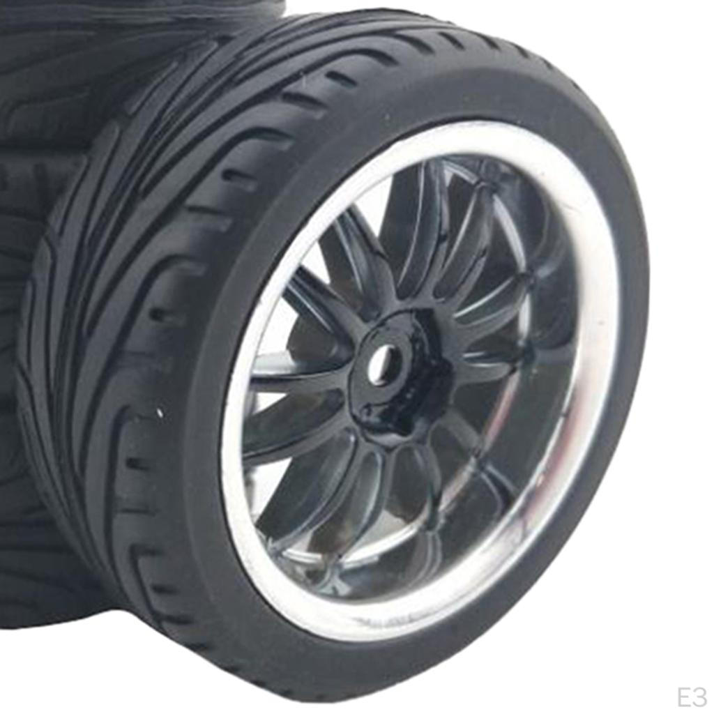 4 Pieces 66mm Rubber Tire for 144001 124018 124019 HSP Model Crawler diy