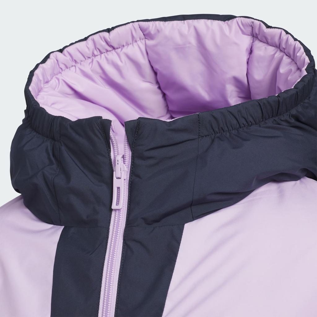 adidas Reversible Down Loose Windproof Warm Water-Resistant Double-Sided Jacket 600 Fill Power Duck Down Hooded Kids Outerwear KC5936