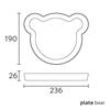 tak Kids Dish Plate Bear, Navy, 19 x 23.6 x 2.6 cm (JTN-0110-NV)