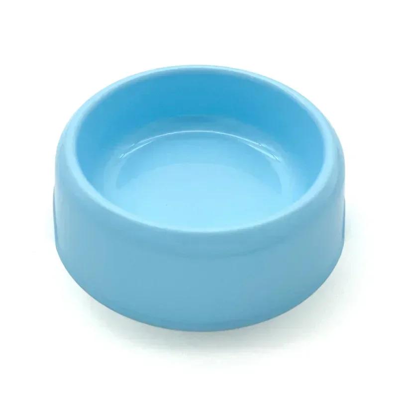 New Nordic Solid Color Style Pet Plastic Bowl Simple Round Mouth Dog Bowl Small Fresh Dog Food Set Cat Pet Bowl Dog Accessories