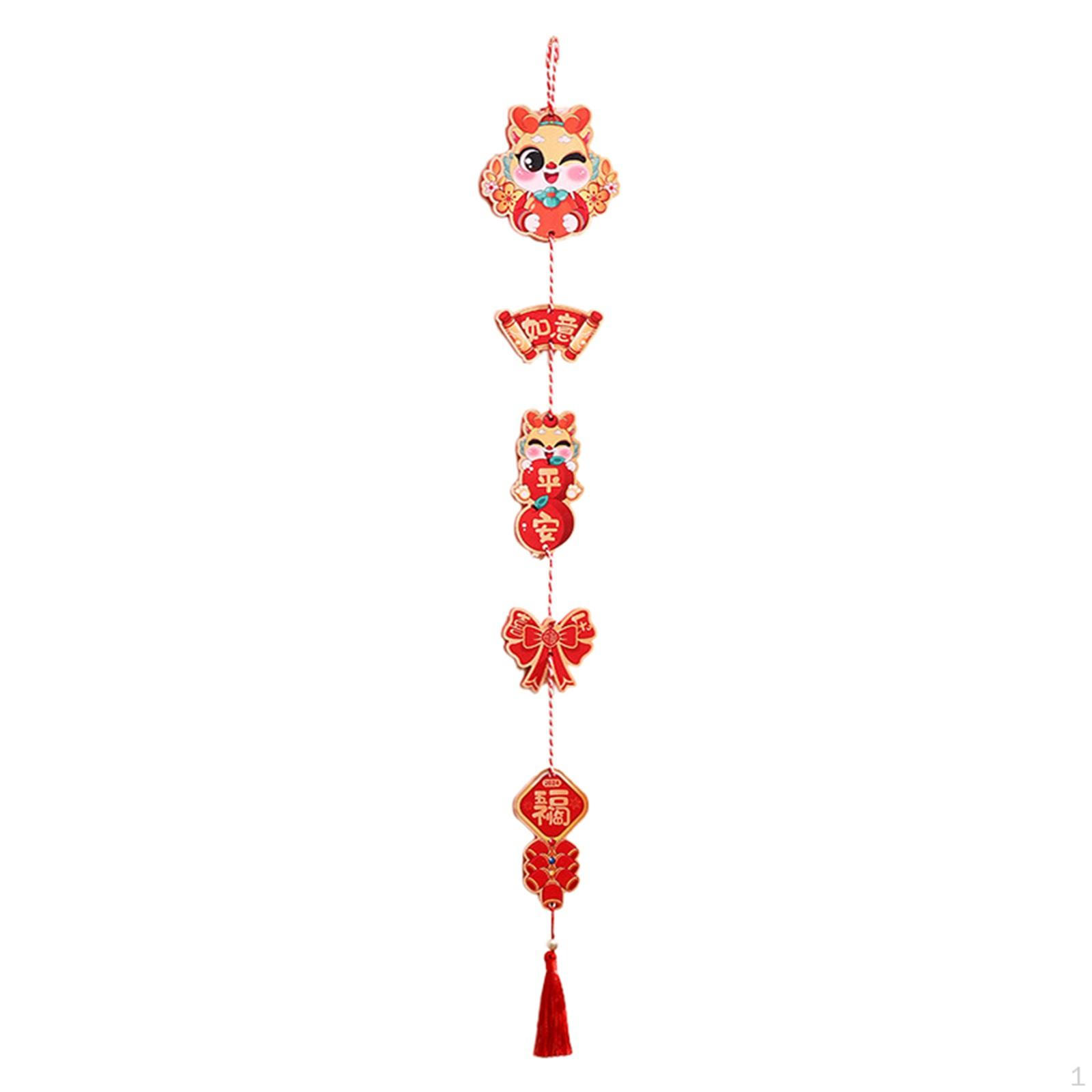 

Chinese Year Blessing Hanging Decoration Ornament Traditional Lunar Style D